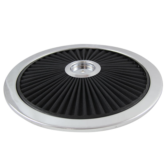 Extraflow Black Element Chrome Air Filter 14" Top Cotton Pleated
