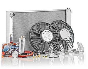 Ford Mustang 1967-69 Be Cool Alloy Crossflow Radiator w/ Thermo Fans Suit 67-69 Be Cool BCP83187