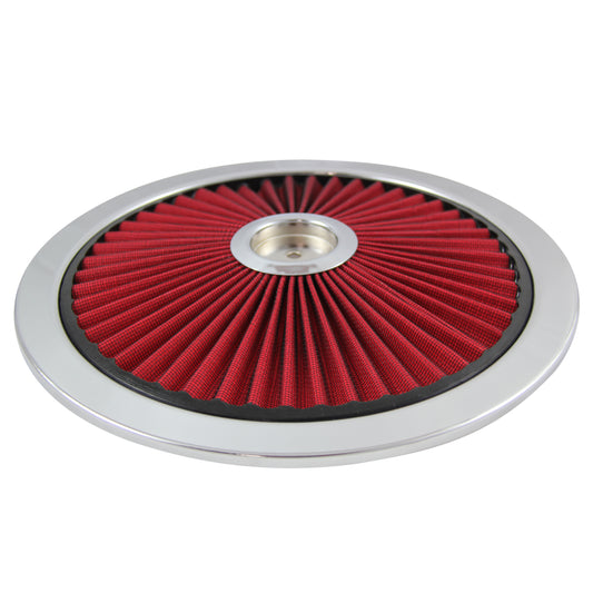 Extraflow Red Element Chrome Air Filter 14" Top Cotton Pleated