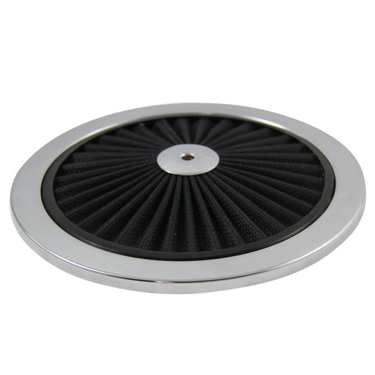 Extraflow Black Element Chrome Air Filter 9" Top only Cotton Pleated