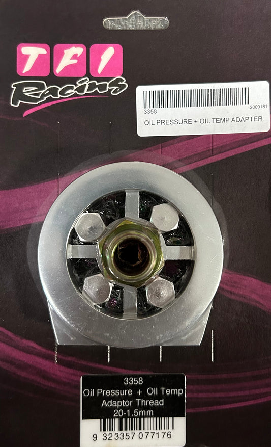 TFI-3358 Oil Pressure & Oil Temp Adapter 20 x 1.5mm Thread - Mazda, Honda, Mitsubishi