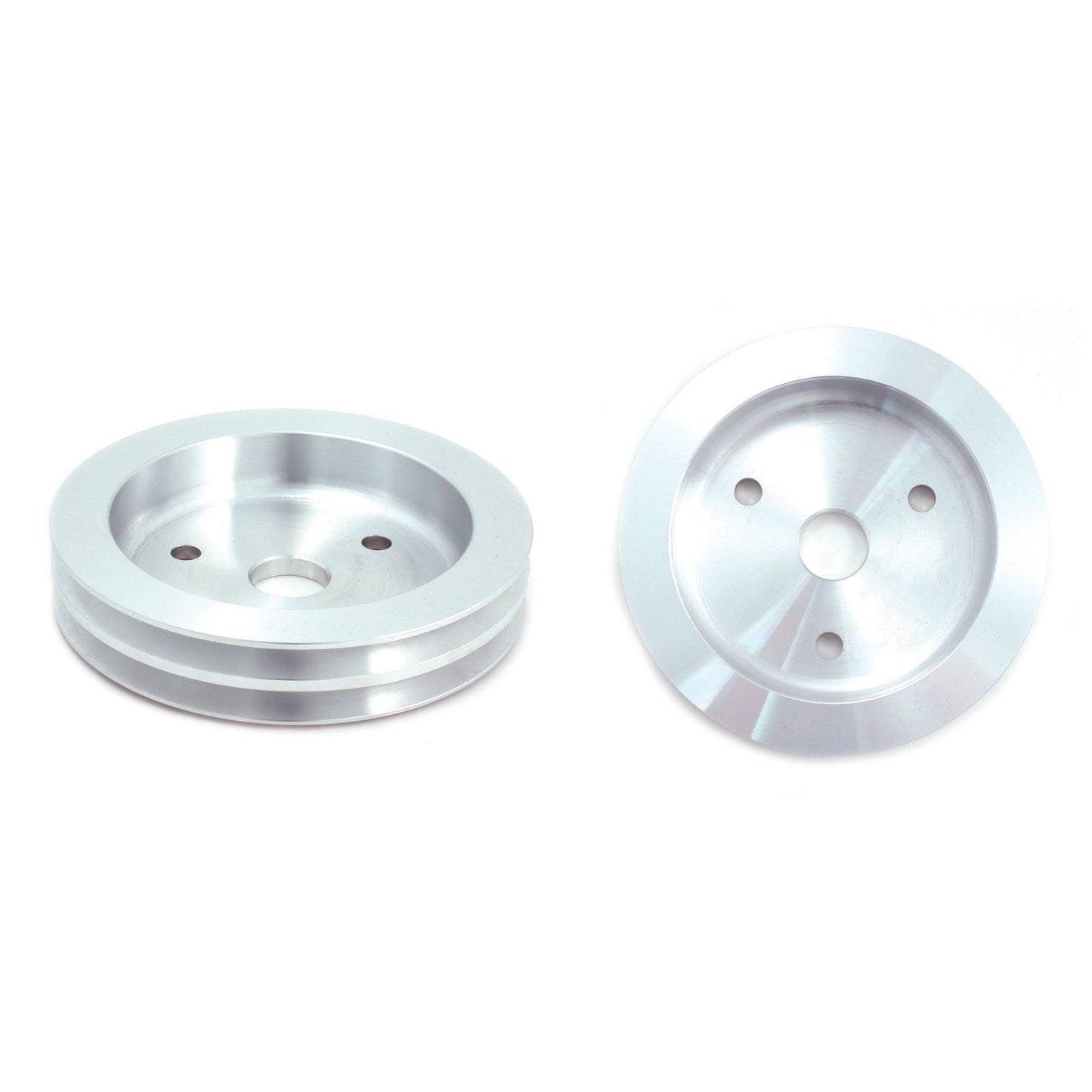 TFI-4460 Pulley Crankshaft Double Groove Swp Polished Alloy Big Block Chevrolet 396-454