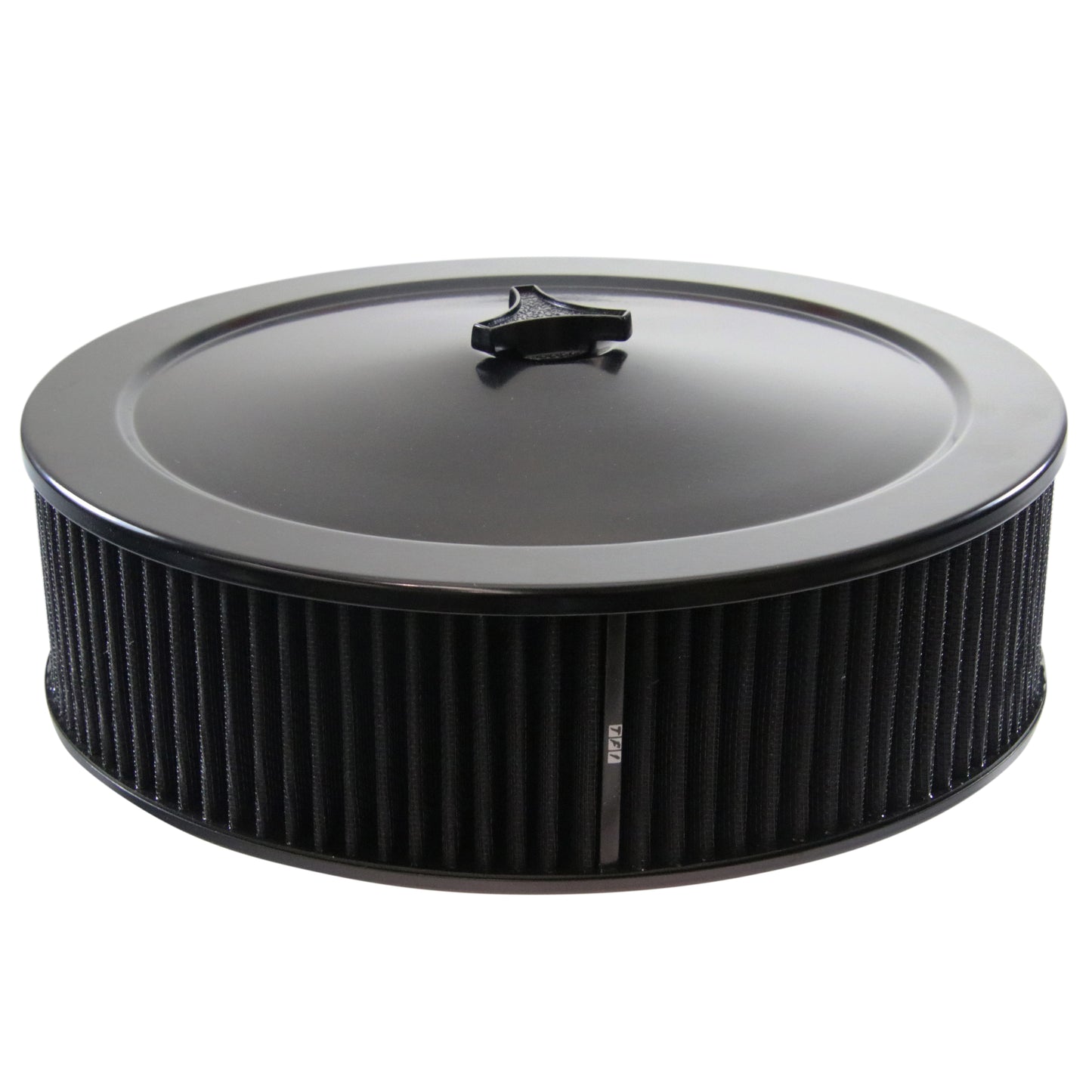 Black Air Filter Cleaner 14" x 4" Holley Rochester Recessed Base Washable Elemen