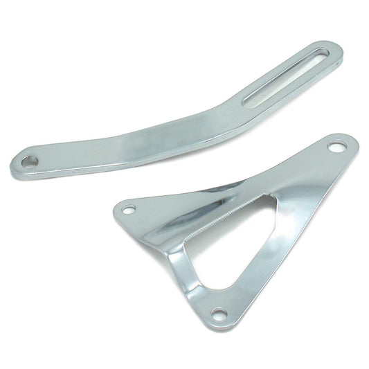 TFI Racing 4723 Alternator Top + Bottom Bracket Ford 289-302 V8 Windsor Chrome