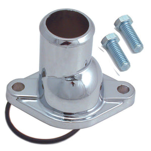 TFI Racing 4727 Water Neck Chevrolet Small + Big Block Straight Chromed Alloy O-Ring and Bolts