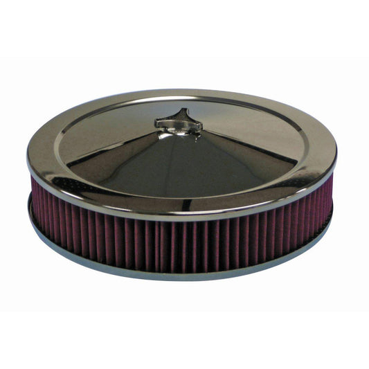 TFI Racing 477-941WRED Filter 14 x 3 Recessed Base Red Element Washable