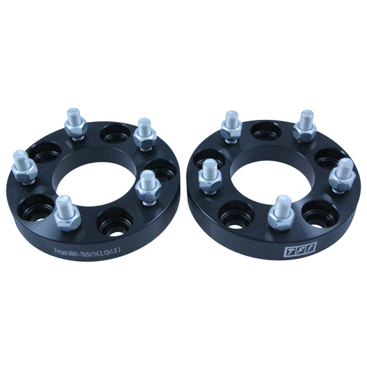 Bolt On Billet Wheel Spacer Kit 25mm Thick Size 5x114.3PCD 12mmx1.5 Stud