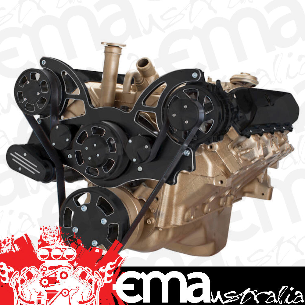 CVF BD-455-WRAPTOR-ALT Black Diamond Serpentine System for Oldsmobile 350-455 - Alternator Only - All Inclusive