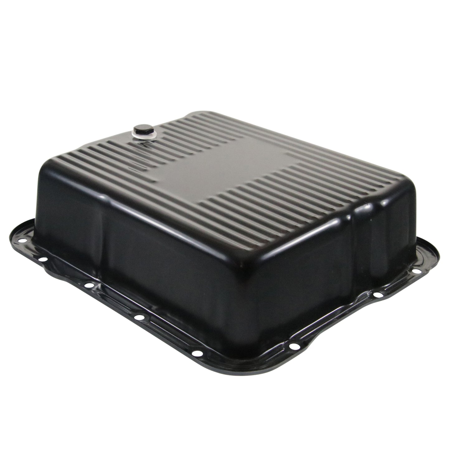 Transmission Pan GM Turbo 700R4/4L60/4L60E 3-1/2" Deep Black + Drain Plug