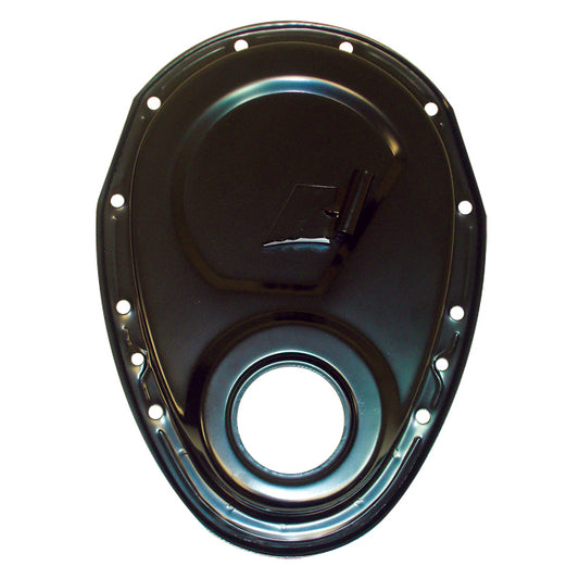 Timing Cover Chevrolet Small Block with Tab (5" from top) Black Steel