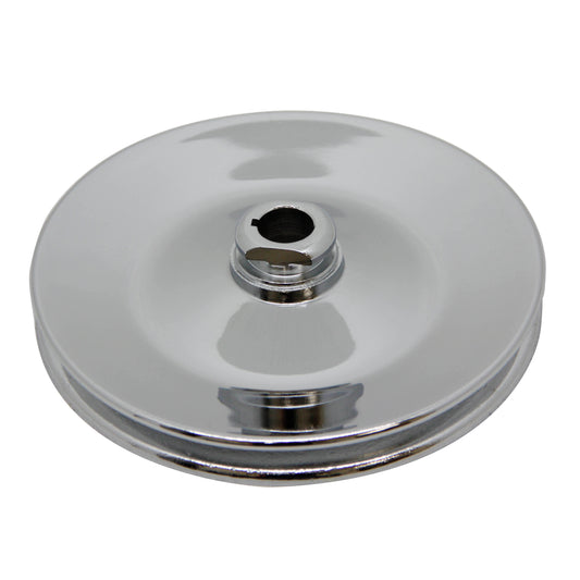 Pulley GM Power Steering Single Groove Chrome Steel 5/8" Shaft 5-3/4" Diam
