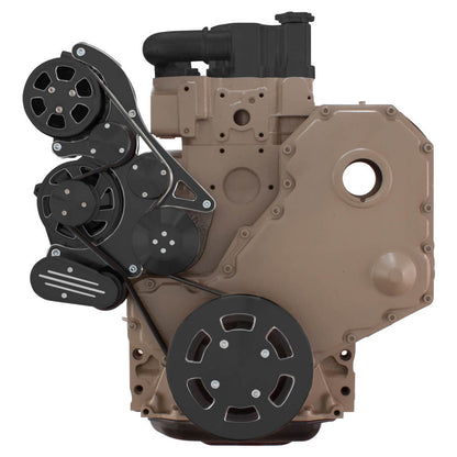 CVF BD-DC-WRAPTOR-ACO Black Diamond Serpentine System for Cummins Diesel - AC & Alternator - All Inclusive