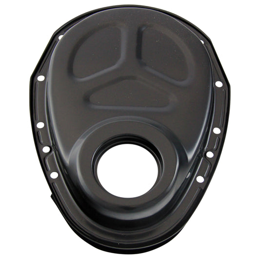 Timing Cover Chevrolet Small Block 283-305-327-350-400 Roller Cam Black Steel