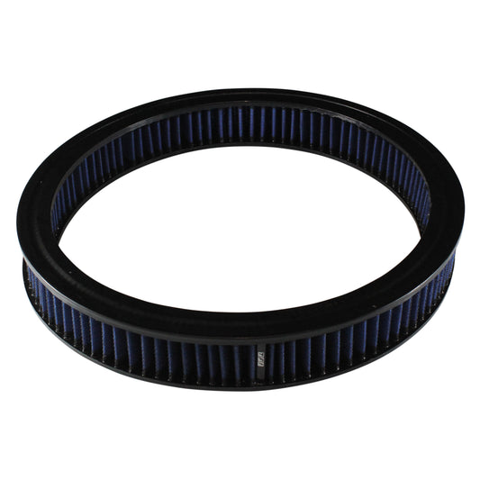 Air Cleaner Filter Element Blue 14" Wide 2" Tall Round High Performance Cotton