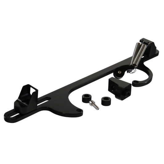 TFI Racing 69-201 Throttle Cable Bracket Holley 4150/4160 series + Edelbrock Square Flange Carbs Billet Aluminium Black