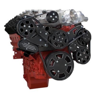 CVF BD-LSA-WRAPTOR-AC Black Diamond Chevy LSA and LS9 Serpentine Kit - AC & Power Steering