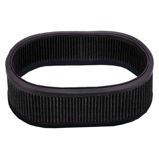 Air Filter Element Black 12"Inch Long 4"Inch Tall Oval High Performance Cotton