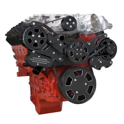 CVF BD-LSA-WRAPTOR-ACO Black Diamond Chevy LSA and LS9 Serpentine Kit - AC & Alternator