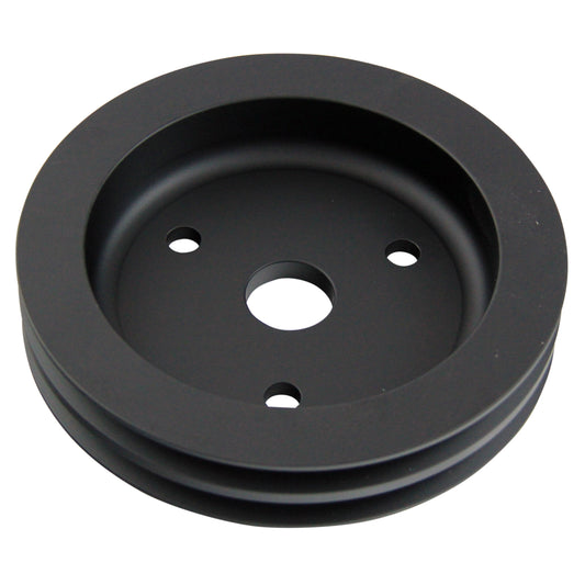 Pulley Crankshaft Double Groove Swp Black Alloy Small Block Chevrolet 265-400