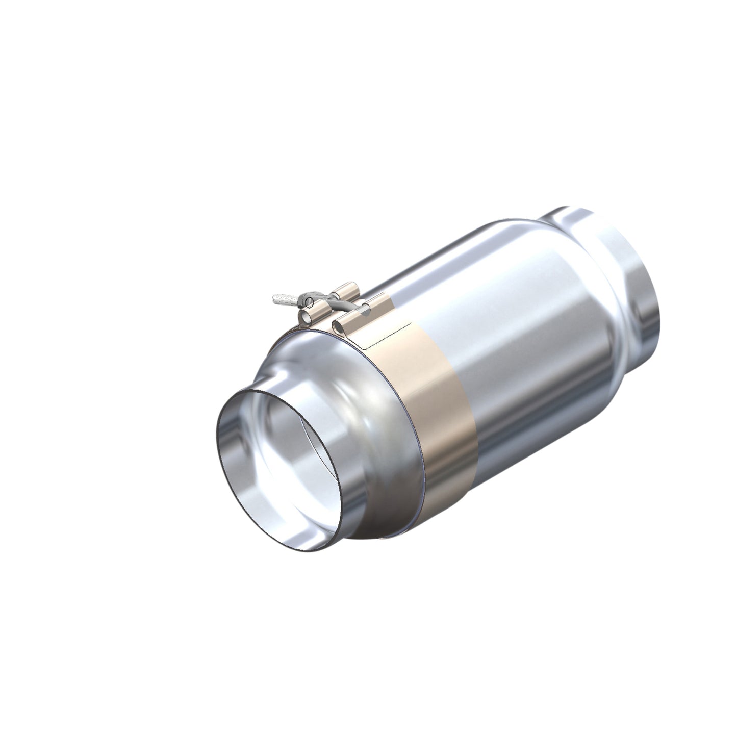 Airbox Inline Polished Alloy 102mm inlet/outlet, 257mm long (Spectre 9832)
