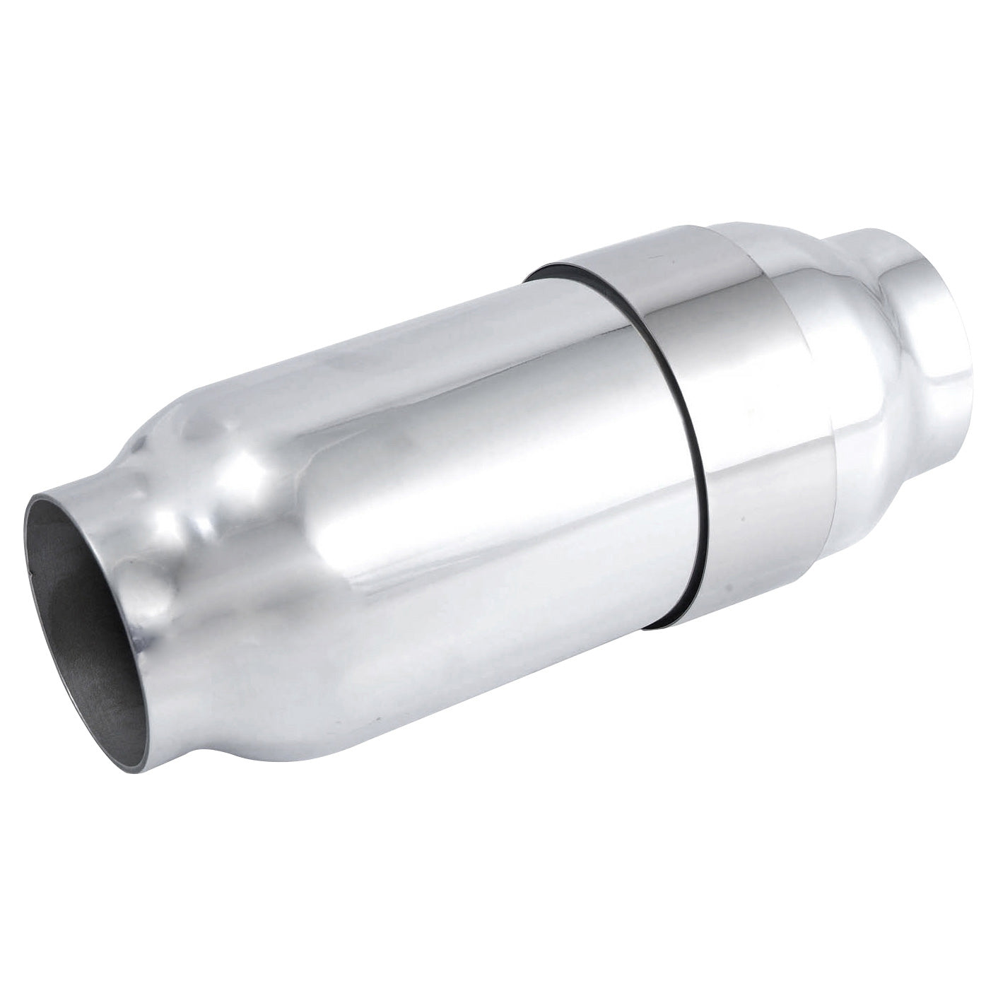 Airbox Inline Polished Alloy 76mm inlet/outlet, 257mm long (Spectre 9833)