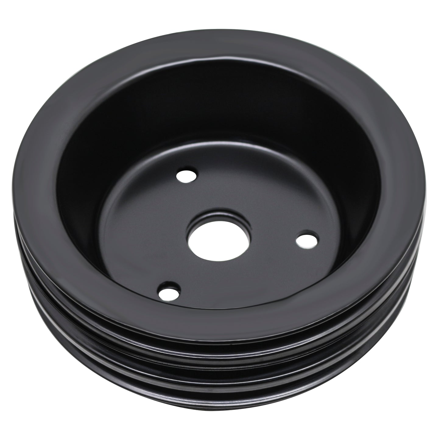 Pulley Crankshaft Triple Groove Swp Black Steel Small Block Chevrolet 265-400