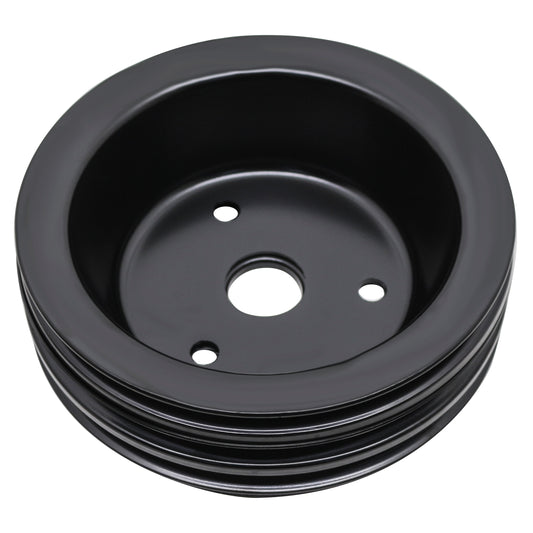 Pulley Crankshaft Triple Groove Swp Black Steel Small Block Chevrolet 265-400