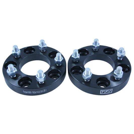Bolt On Billet Wheel Spacer Kit 25mm Thick Size 5x114.3PCD 12mmx1.25 Stud
