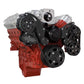 CVF BD-LSX-WRAPTOR-AC-EWP Black Diamond Chevy LS Engine Serpentine Kit - AC Alternator & Power Steering w/ Electric Water Pump