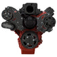 CVF BD-LSX-WRAPTOR-ACO-EWP Black Diamond Chevy LS Serpentine Kit - AC & Power Steering Electric Water Pump