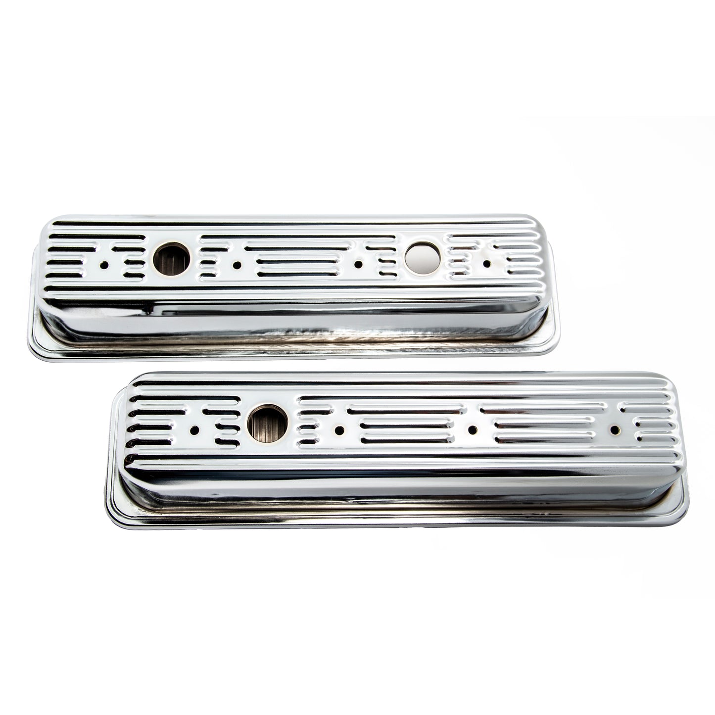 Valve Covers 1987-00 Chev GM 5.0L 5.7L Engine Centre Bolt Tall Chrome Three Hole