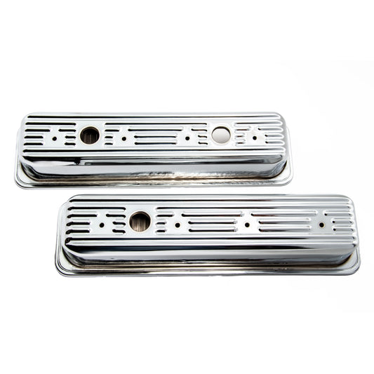 Valve Covers 1987-00 Chev GM 5.0L 5.7L Engine Centre Bolt Tall Chrome Three Hole
