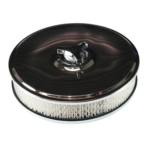 TFI Racing 456-471 Chrome Air Cleaner 9" Wide x 2" Tall Suit Weber 32/36 DGV DGAV Carburettor
