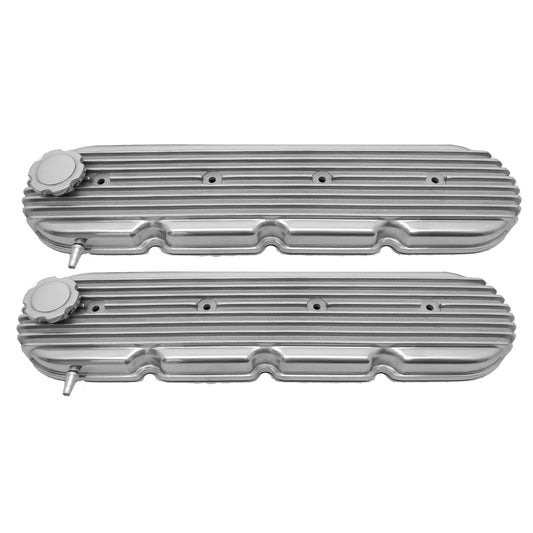 Retro Alloy Valve Cover LS Chev Chevy Engine Finned Polished