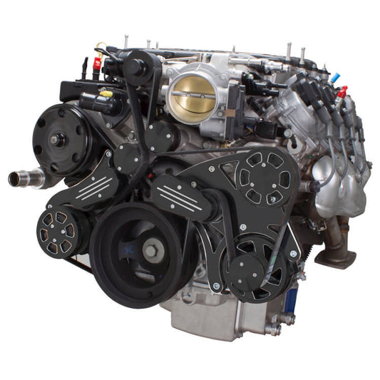 CVF BD-LT4-WRAPTOR-ACO Black Diamond Serpentine System for LT4 Supercharged Generation V - AC & Alternator - All Inclusive