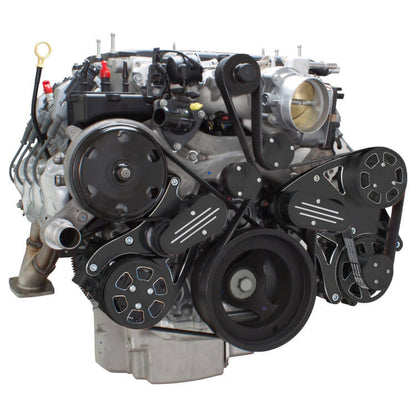 CVF BD-LT4-WRAPTOR-ACO Black Diamond Serpentine System for LT4 Supercharged Generation V - AC & Alternator - All Inclusive