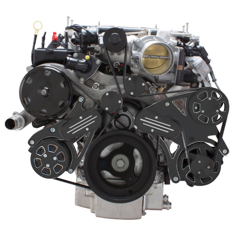 CVF BD-LT4-WRAPTOR-ACO Black Diamond Serpentine System for LT4 Supercharged Generation V - AC & Alternator - All Inclusive