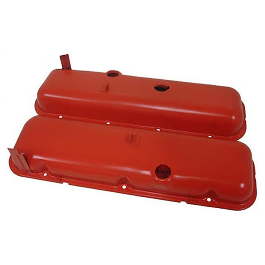 Valve Cover Chev BB Big Block Engine 396-427-454 OEM with Dripper Rail Orange