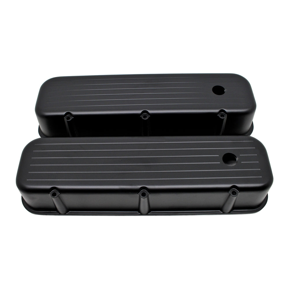Valve Cover Chev BB Big Block Engine 396-427-454-502 Black Alloy Ball Milled