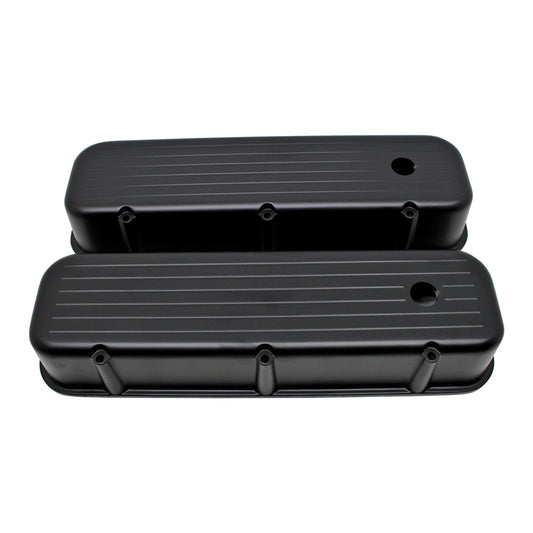 Valve Cover Chev BB Big Block Engine 396-427-454-502 Black Alloy Ball Milled