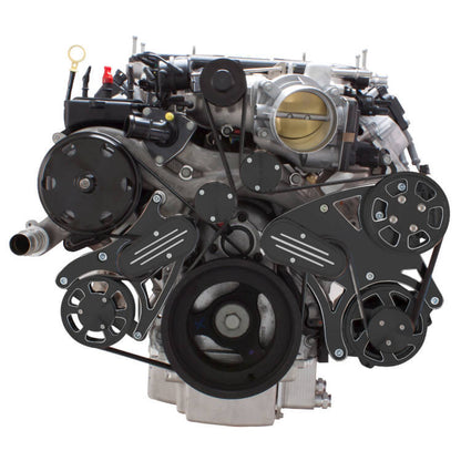 CVF BD-LT4-WRAPTOR-PS Black Diamond Serpentine System for LT4 Supercharged Generation V - Power Steering & Alternator - All Inclusive