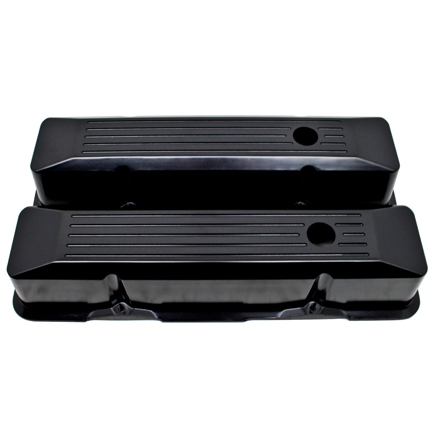 Valve Covers Chev Chevy Small Block 283-305-327-350-400 Tall Ball Milled Black