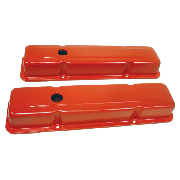 Valve Cover Chev SB Small Block Engine 283-305-327-350 Tall Orange