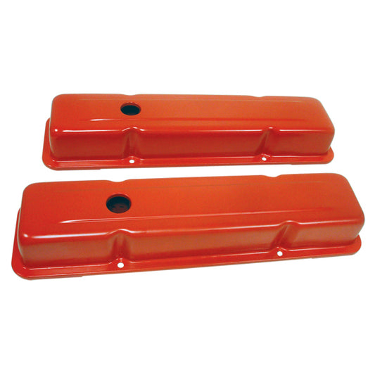 Valve Cover Chev SB Small Block Engine 283-305-327-350 Tall Orange