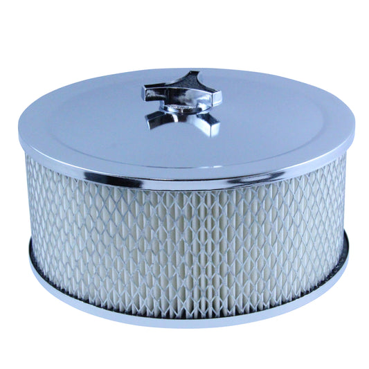 Chrome Air Cleaner 9" Wide x 4" Tall Holley Edelbrock Quadrajet Carburettor