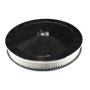 TFI Racing 476-921 Black Air Filter Cleaner 14" x 2" Holley Holden Quadrajet Base Black Element