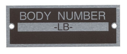Bob Drake BD40-14002 Body Number Plate suit 1933-34 Ford