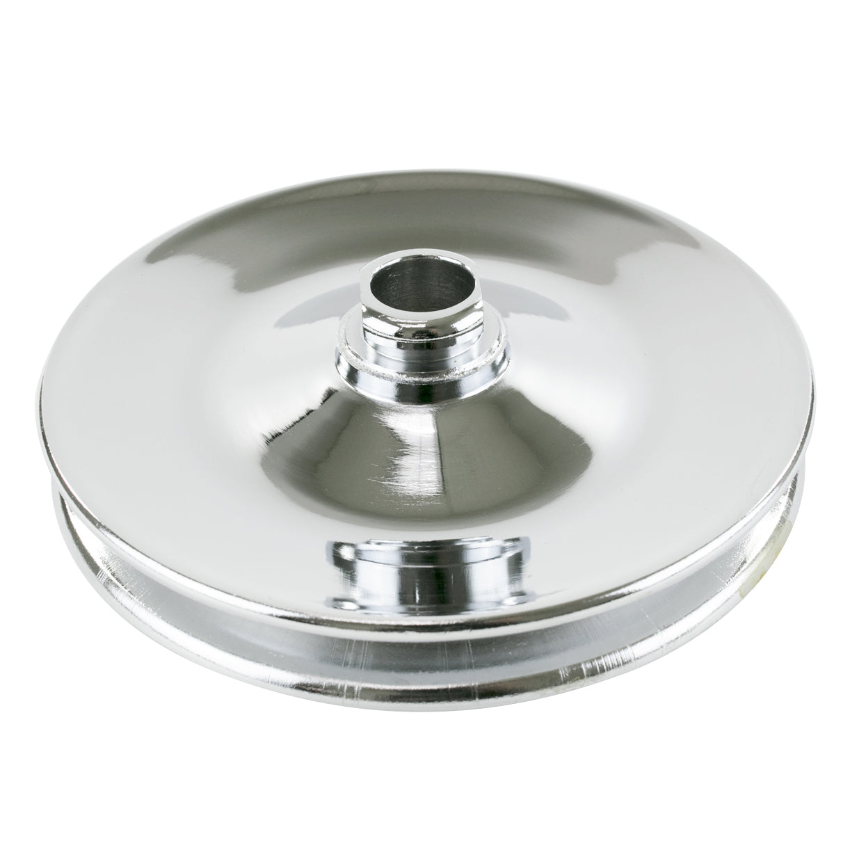 Pulley GM/Ford Power Steering Pump Single Groove Chrome Steel 3/4" Shaft