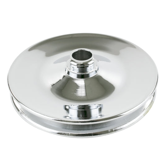 Pulley GM/Ford Power Steering Pump Single Groove Chrome Steel 3/4" Shaft