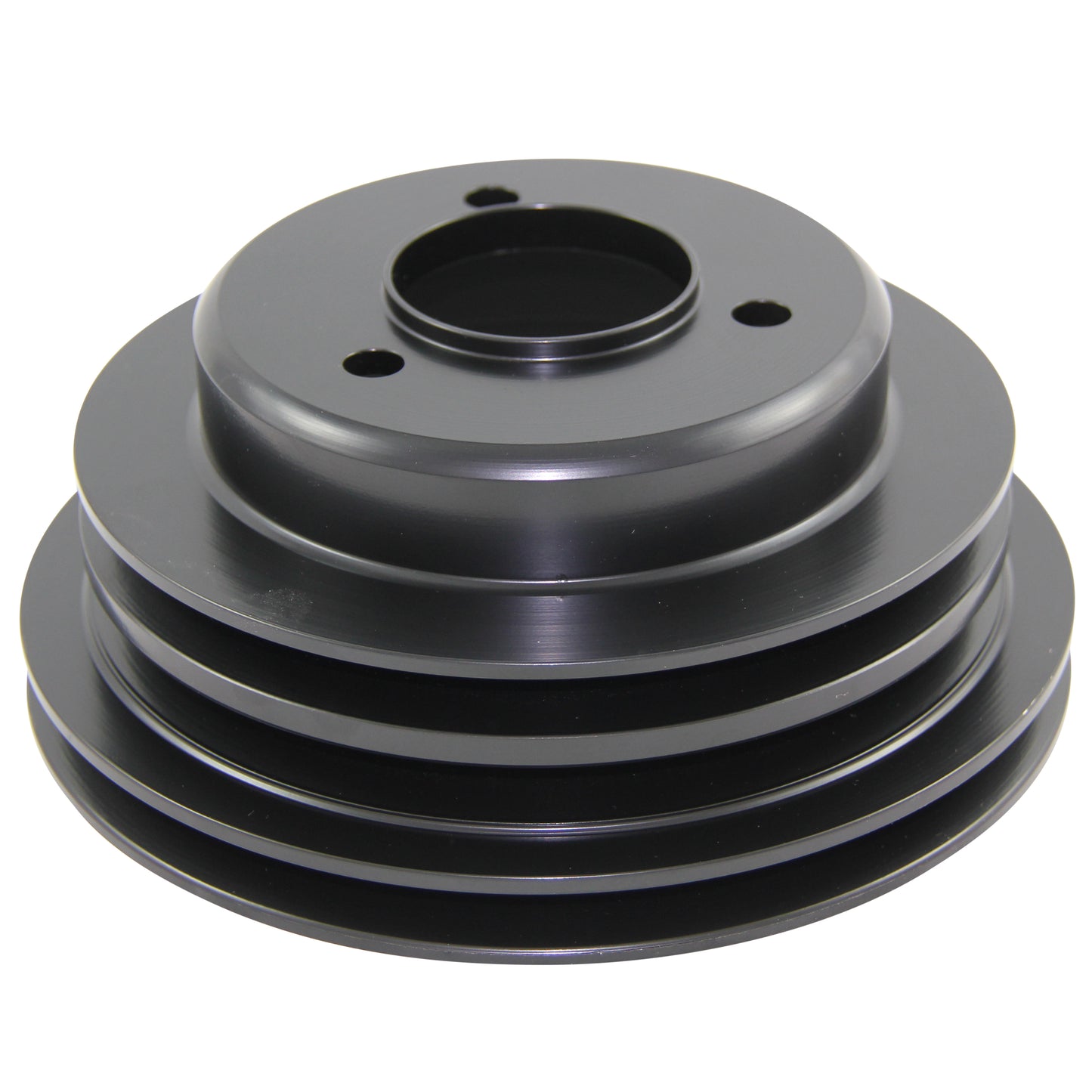 Pulley Crankshaft Triple Groove Lwp Black Alloy Big Block Chevrolet 396-454